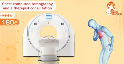 We offer computed tomography of the chest as well as therapist consultation.