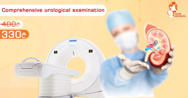Urography and computed tomography of the urogenital system, as well as a free consultation with a urologist